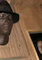 rzeźba użytkowa 'głowa jako wieszak na kapelusze'
